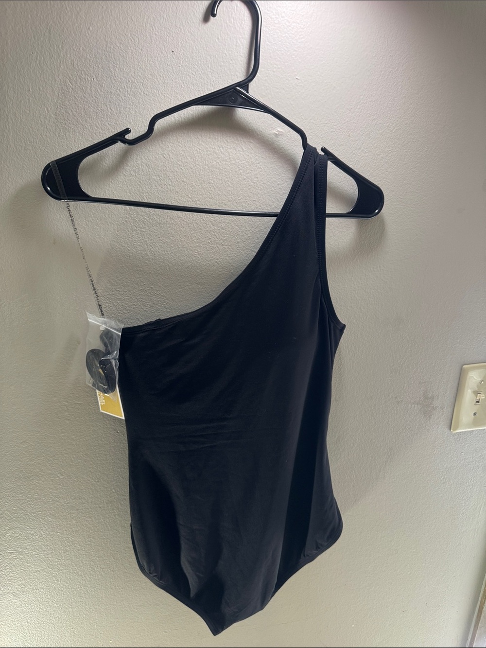 Michael Kors Black One-Shoulder Girls One-Piece Swimsuit - Picture 6 of 8
